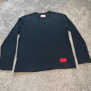 CHNGE Black Long Sleeve Tee with Red Tag